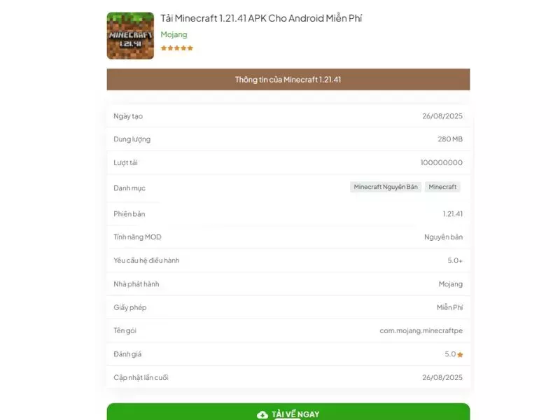 Minecraft 1.21.41 - Sinh tồn hiệu quả ở Hardcore